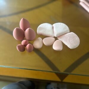 Pink and Cream Makeup Sponge Set